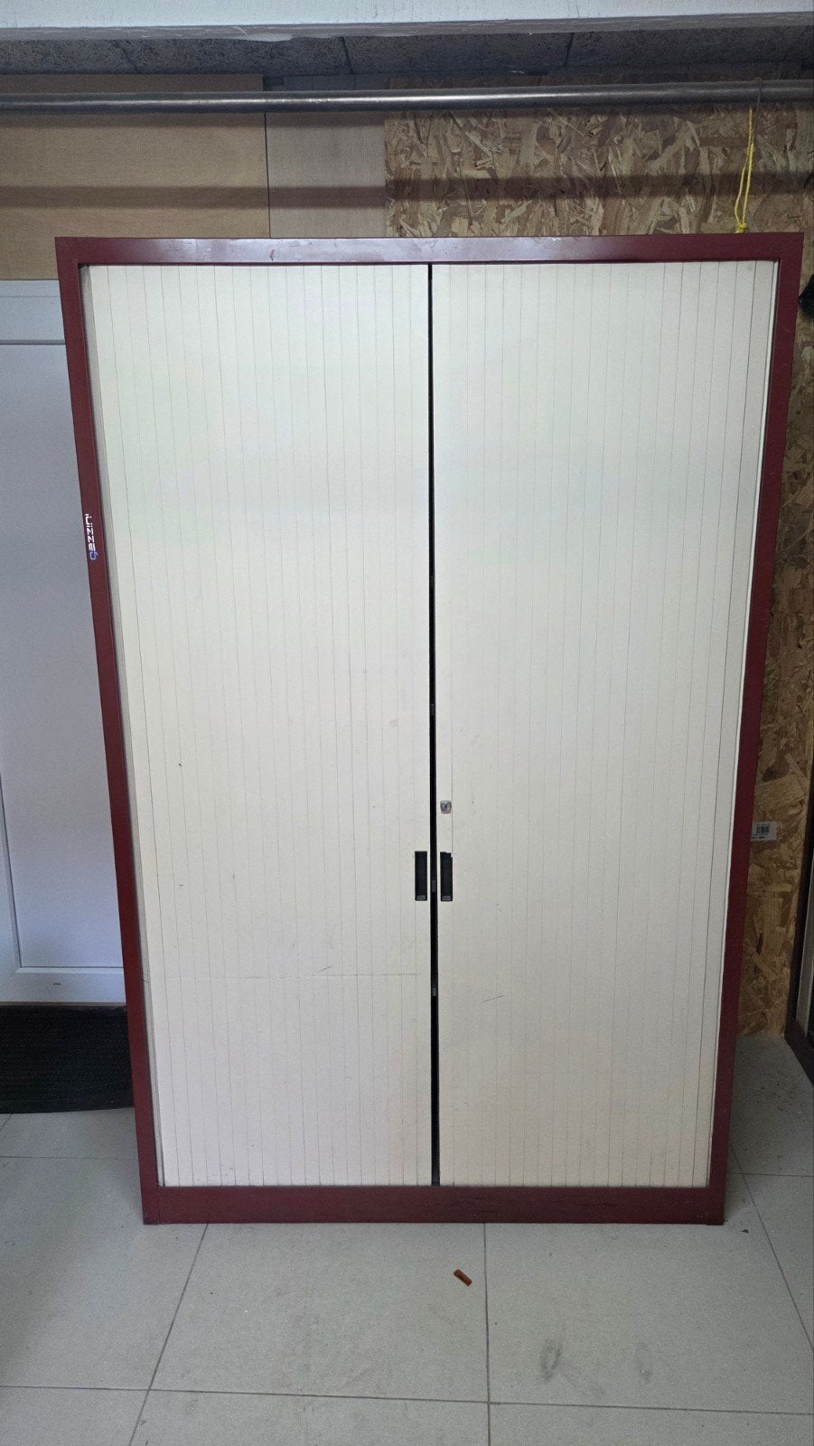 Stalen archiefkast Opbergkast met Roldeuren - 125x195x45 cm, Ophalen, Gebruikt, 100 tot 150 cm, Meerdere deuren