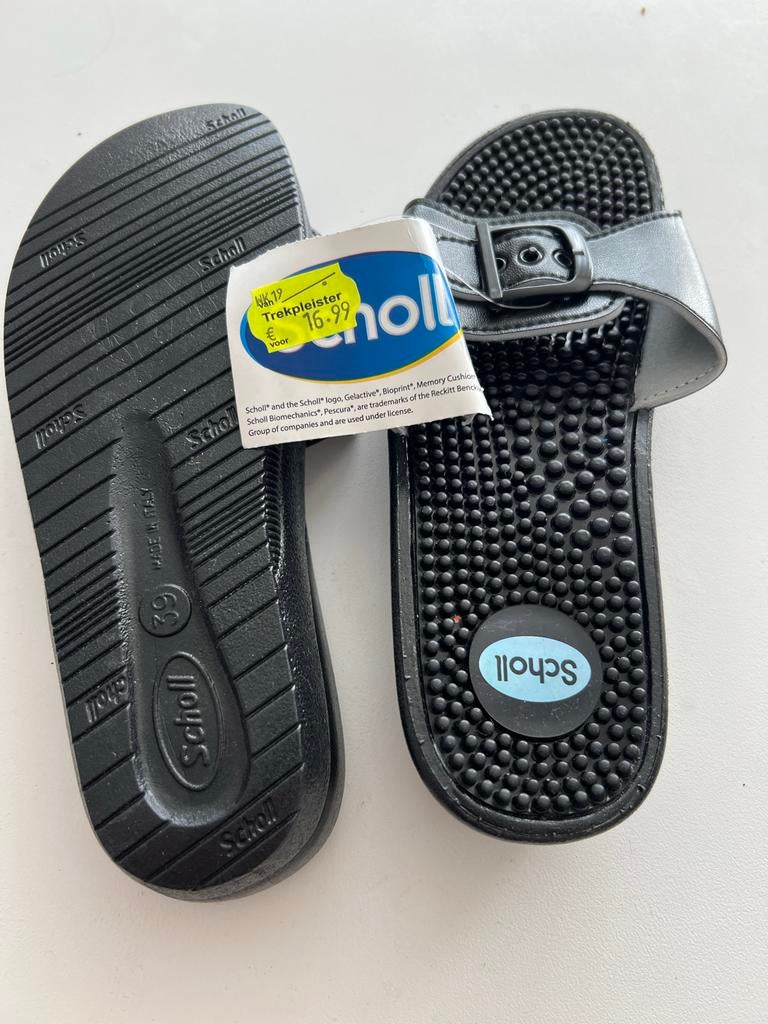 Scholl slippers maat 39 massage slippers, Slippers, Zwart, Nieuw, Ophalen of Verzenden