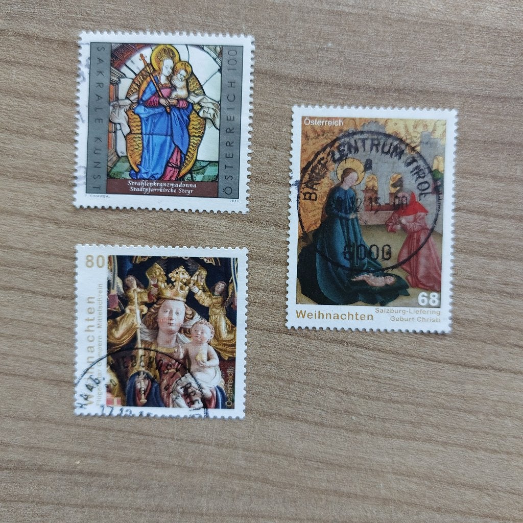 Oostenrijk  Jaar 2015   Kerst en kunst, Ophalen of Verzenden, Gestempeld
