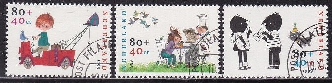 4140 - Nederland nvph 1851/1854 gestempeld , Kinderzegels, Postzegels en Munten, Verzenden, Na 1940, Gestempeld