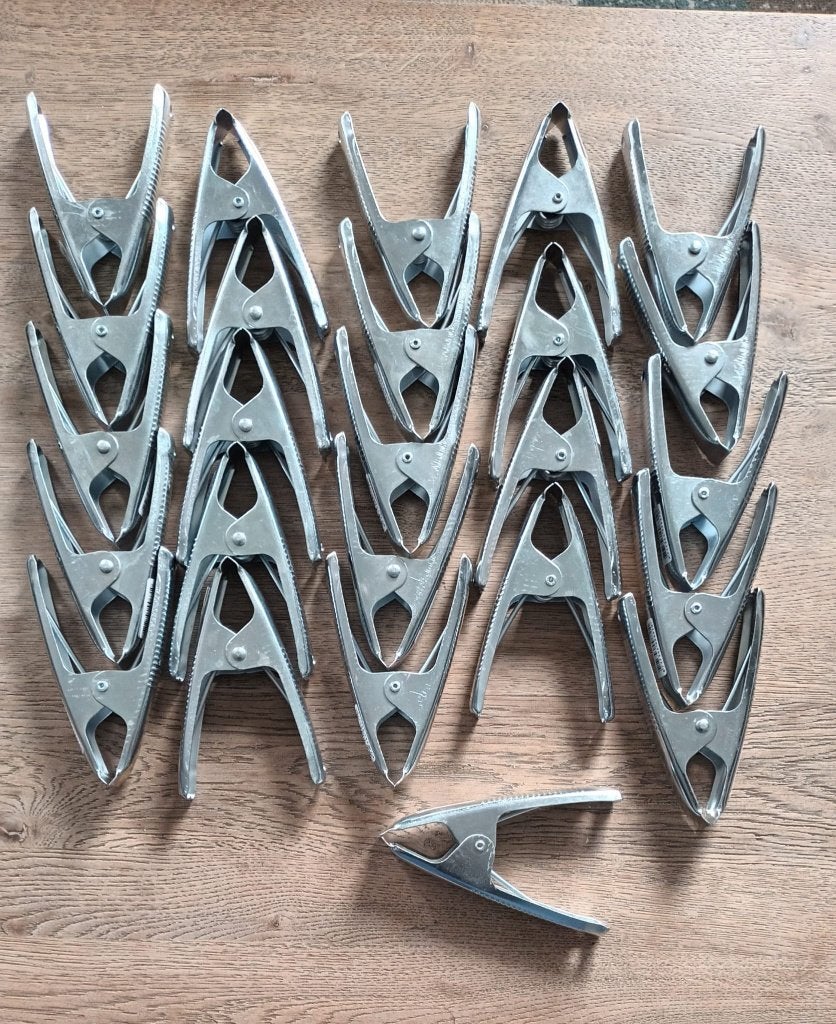 25 Nieuwe Spaanse klemmen Zeilklemmen Marktklemmen 150 mm, Nieuw, Ophalen of Verzenden, Nvt, Nvt