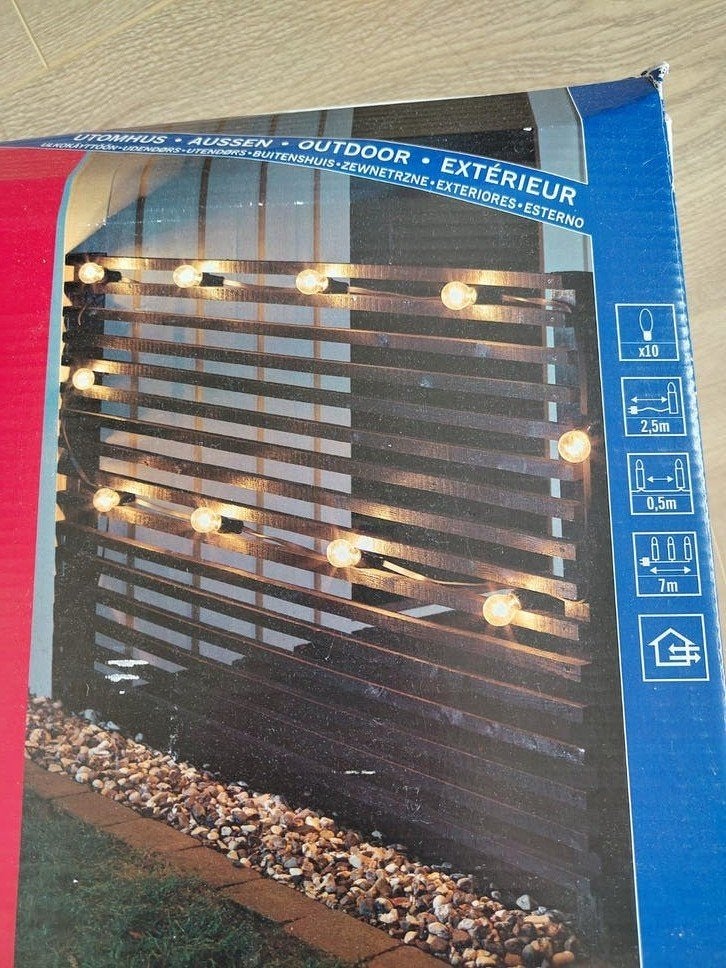 Konstsmide lichtslinger voor buiten - 10 Lampen, 7m, Ophalen, Kunststof, Minder dan 50 watt, Overige typen