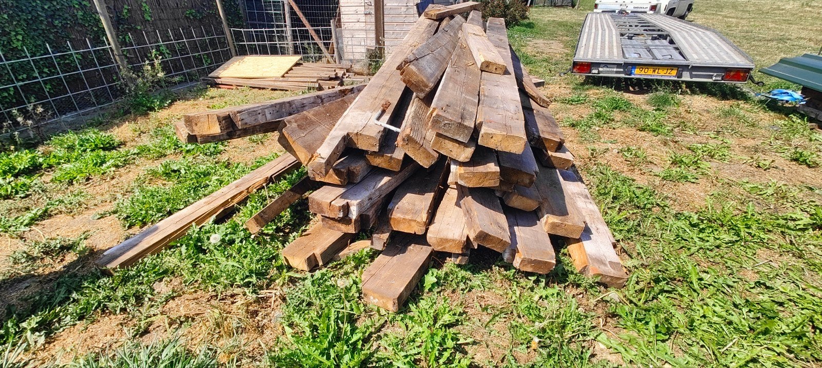 Oude houten balken, Ophalen, Gebruikt, Balk, Overige houtsoorten