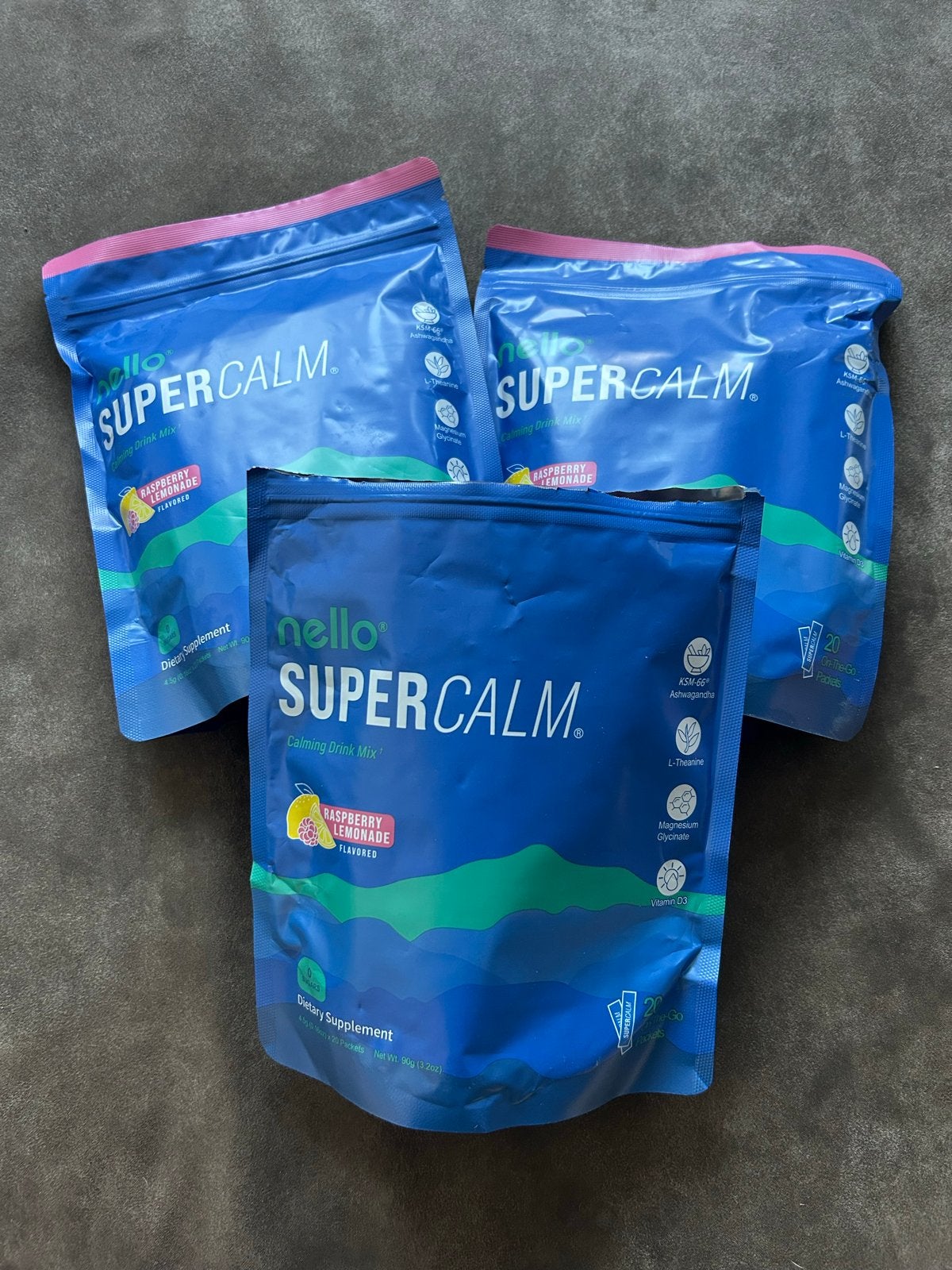 Nello Super Calm Drank Mix - Framboos Limonade, Sport en Fitness, Ophalen of Verzenden, Nieuw, Poeder of Drank