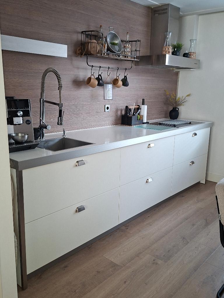 Mooie gebruikte stoere keuken van hoge kwaliteit., Ophalen, Gebruikt, Wit
