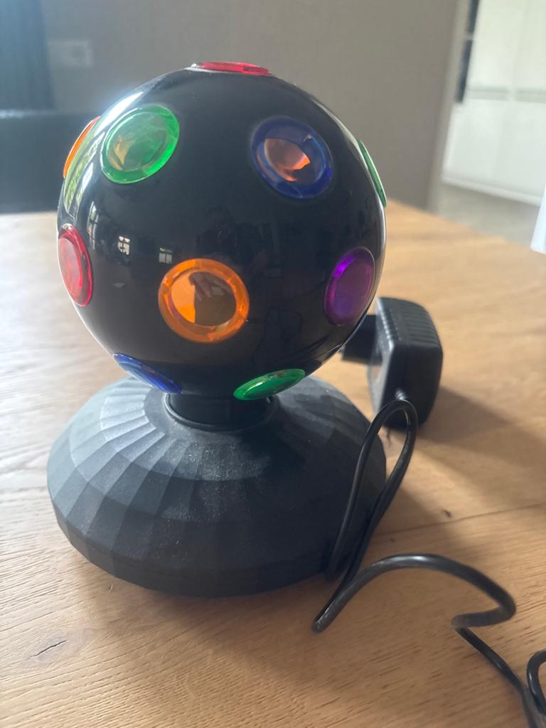 Discobal met gekleurde lampjes, Ophalen of Verzenden, Zo goed als nieuw, Feestartikel, Overige