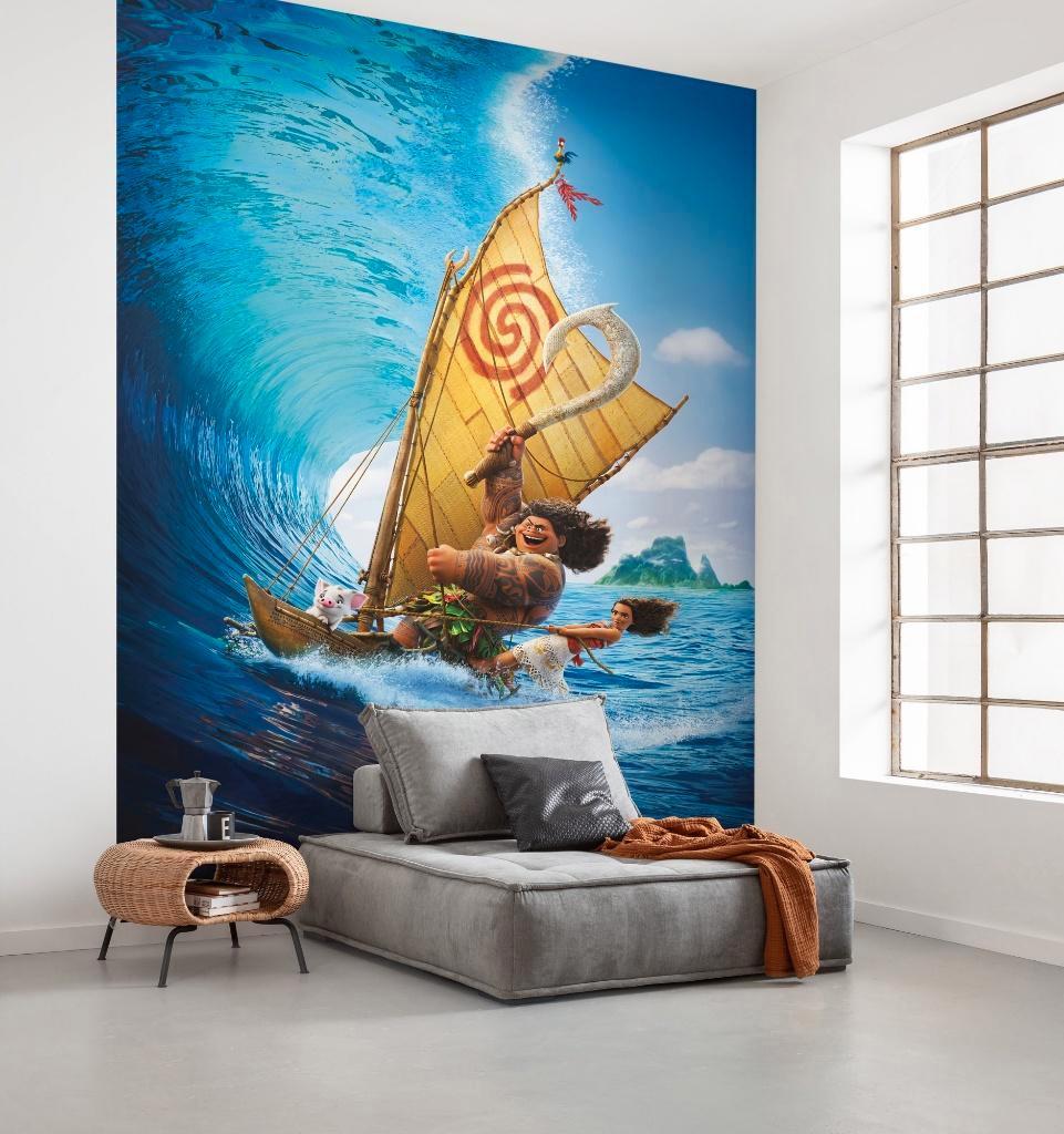 Disney Vaiana Vlies Behang - 200x280 cm - Gratis Verzending, Ophalen of Verzenden, Minder dan 10 m²