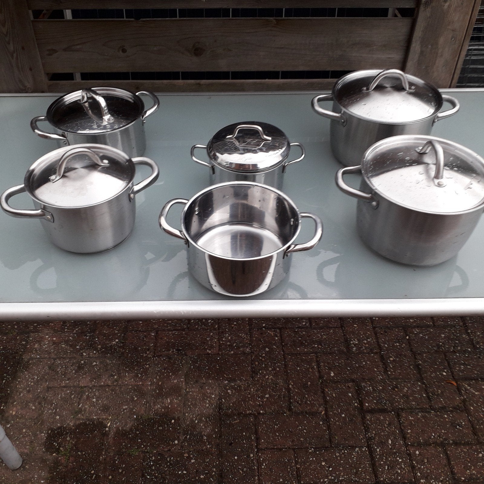 IKEA pannenset en Hema pan - RVS kookpannen camping enz, Ophalen, Gebruikt, Pannenset, IKEA
