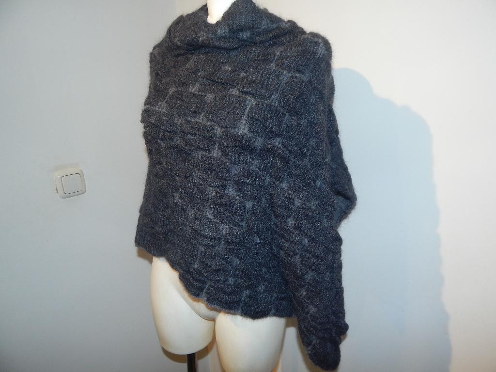Sarah Pacini poncho fine mohair merino kol motief one size, Kleding | Dames, Verzenden, Sarah Pacini, Maat 42/44 (L), Zo goed als nieuw