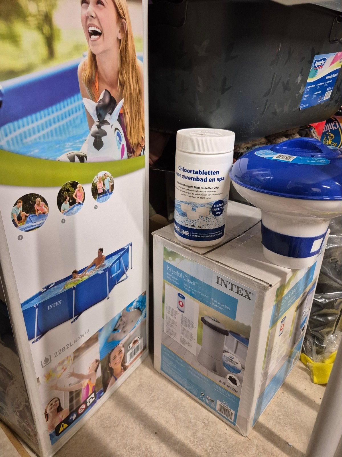Intex zwembad 2.60 x 1.60 x 0.65 meter met toebehoren, Ophalen, Zo goed als nieuw, Overige typen