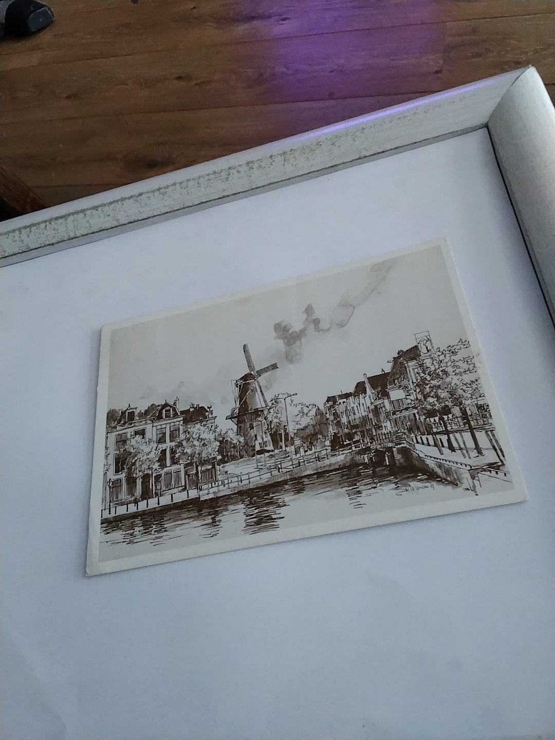 Oude ansichtkaart Leiden - De Valk en Blauwpoortsbrug, Ophalen of Verzenden, 1960 tot 1980, Gelopen, Zuid-Holland