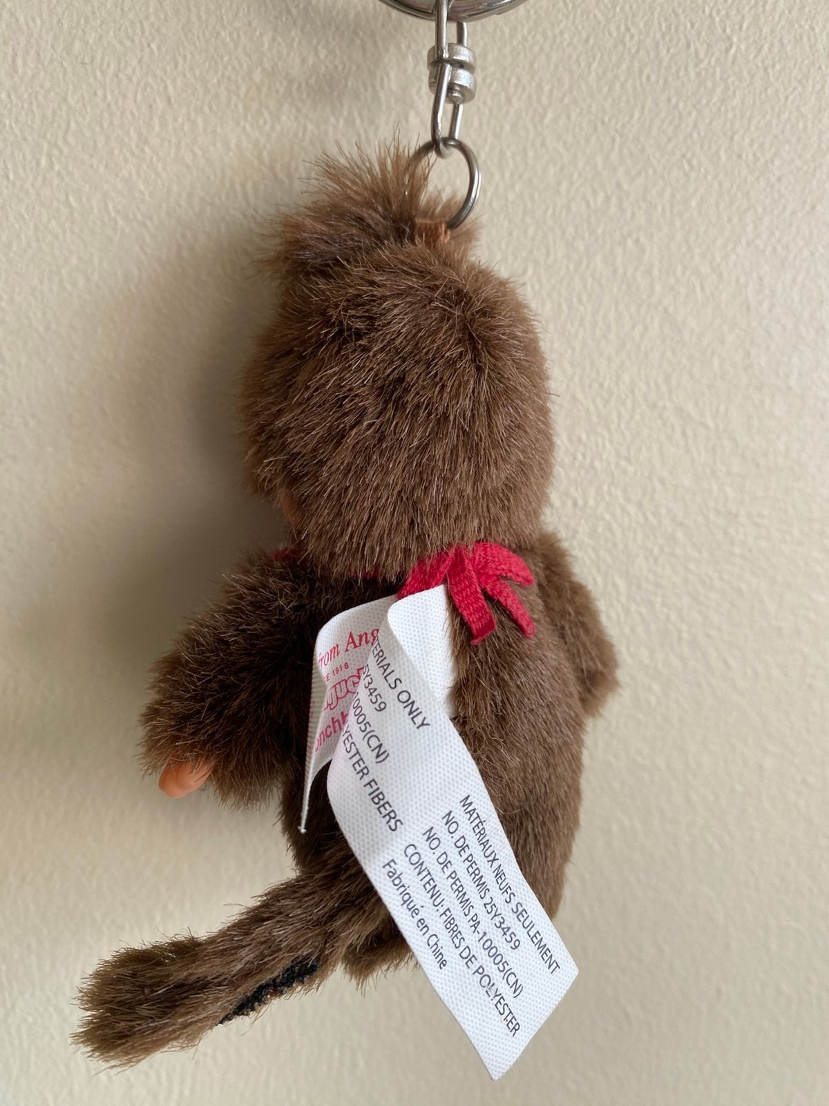 Mini Monchhichi Sekiguchi sleutelhanger als nieuw !!, Verzenden, Zo goed als nieuw
