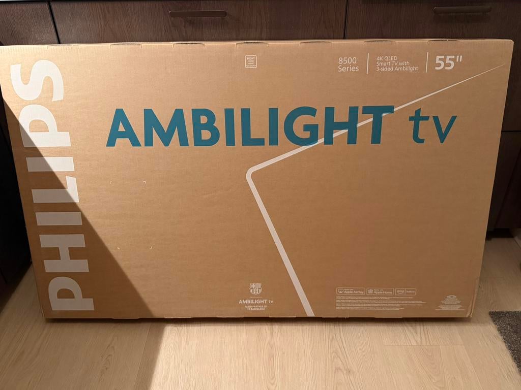 Philips ambilighy tv qled 55inch nieuw ongeopend 8500 serie, Audio, Tv en Foto, Televisies, Ophalen, Philips, 120 Hz, Zo goed als nieuw
