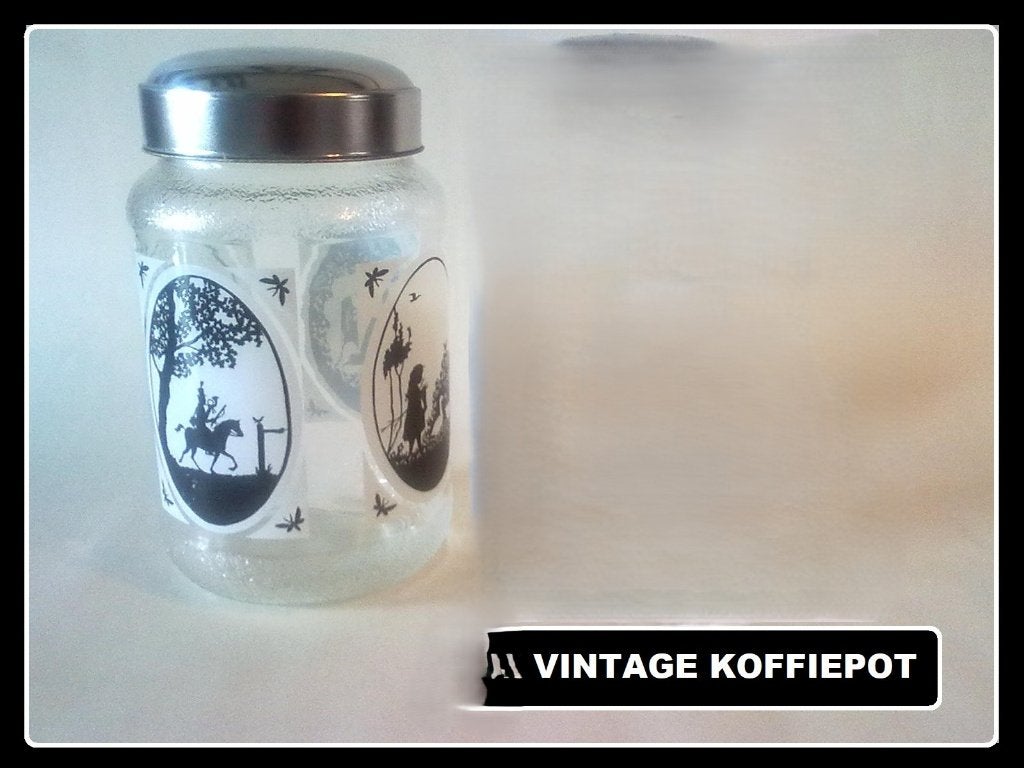 Vintage retro glazen Nescafe koffiepot glas keuken pot, Ophalen, Overige merken, Glas, Overige typen