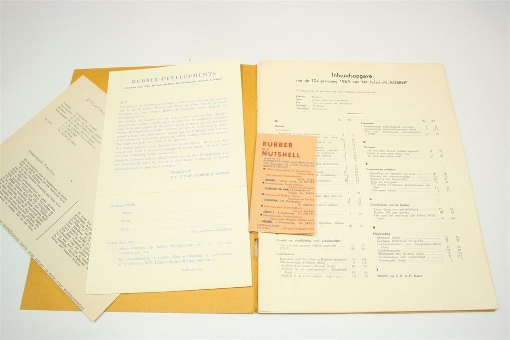 Rubber — Verwerking & Toepassingen 1954 — Industrie Zeldzaam, Ophalen of Verzenden, Gelezen