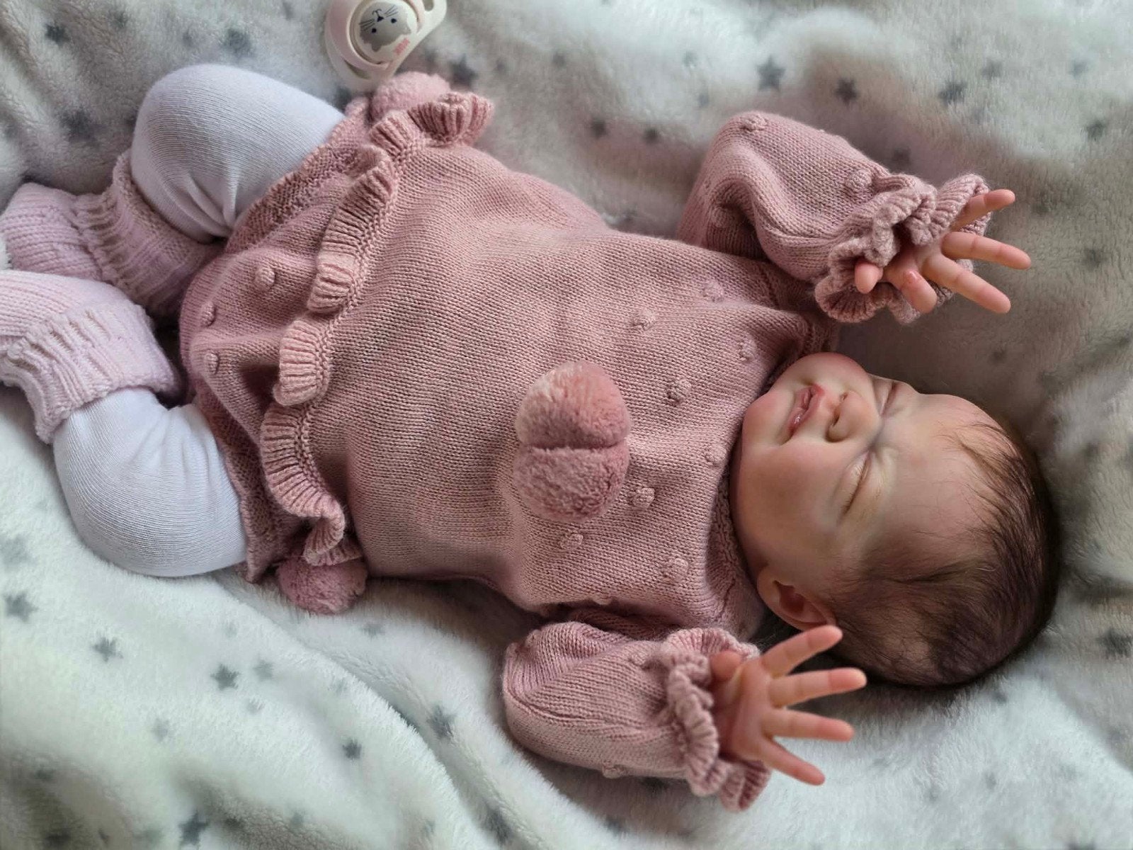 Reborn baby Gracie Mae, Verzamelen, Ophalen of Verzenden, Zo goed als nieuw, Babypop