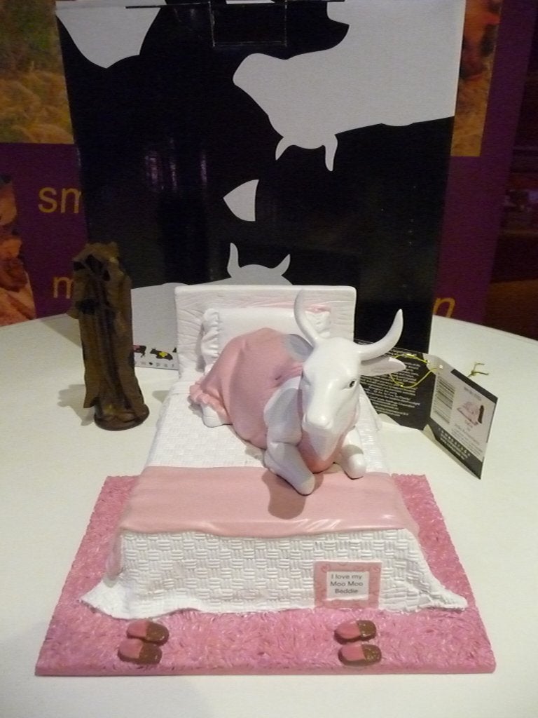 Nieuw Cow Parade koe Dada medium gratis verzending., Ophalen of Verzenden, Beeld