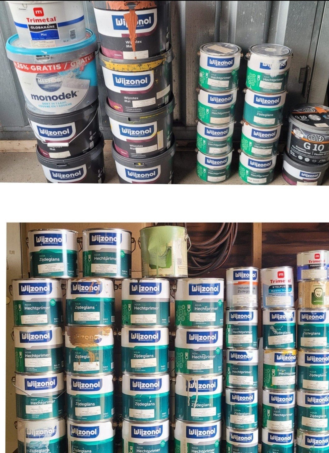 Wijzonol Wijzotex muurverf zijdeglans Hechtprimer dv kleuren, Ophalen of Verzenden, Nieuw
