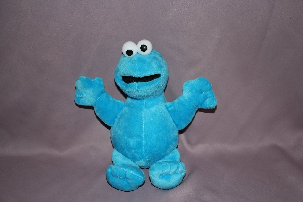 Zgan koekiemonster sesamstraat - knuffel pluche 25cm, Kinderen en Baby's, Overige merken, Overige karakters, Overige typen, Blauw