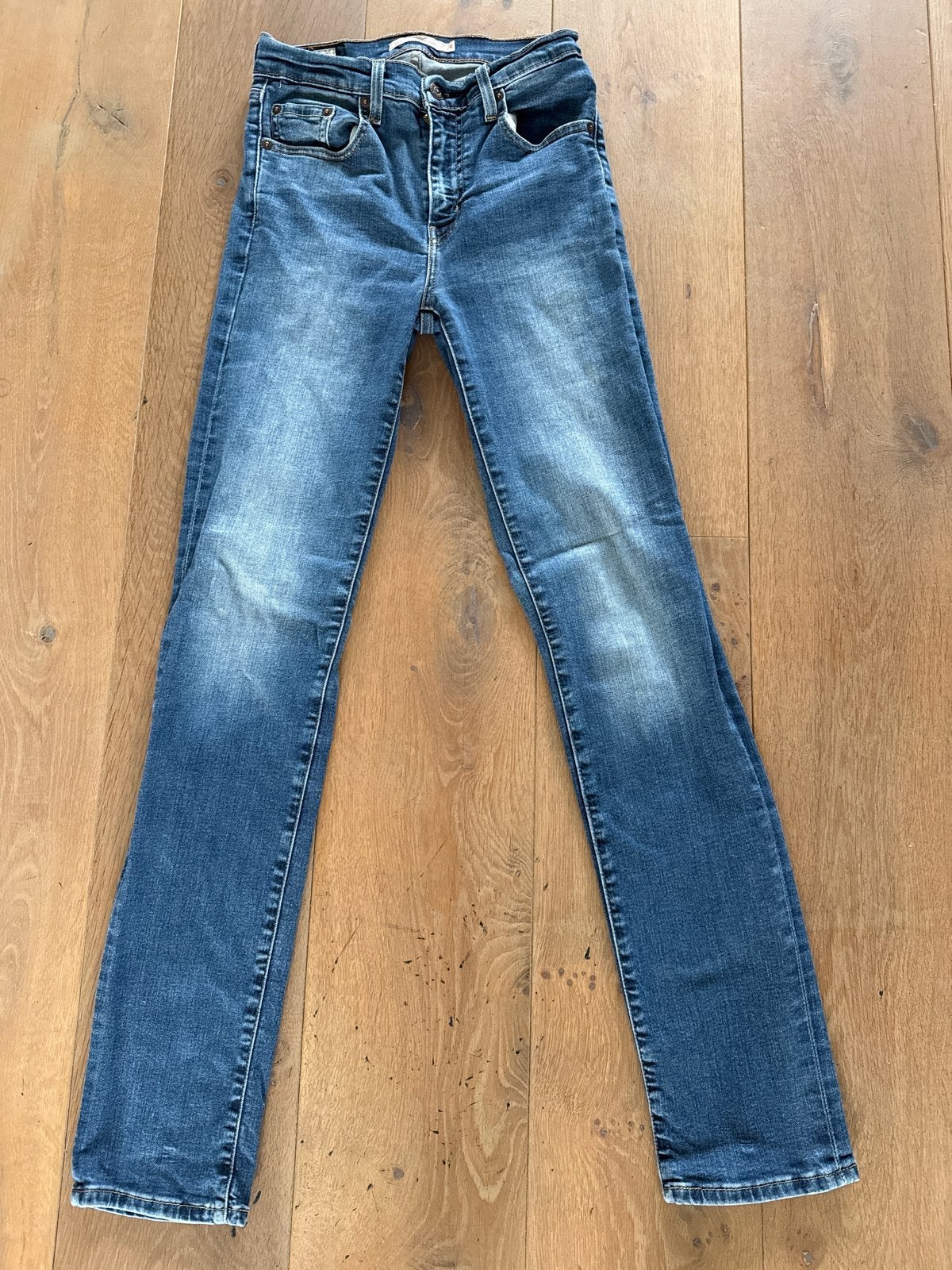 Levi's 724 High Rise Straight Jeans W26/L32, Verzenden, Zo goed als nieuw, Blauw, W27 (confectie 34) of kleiner