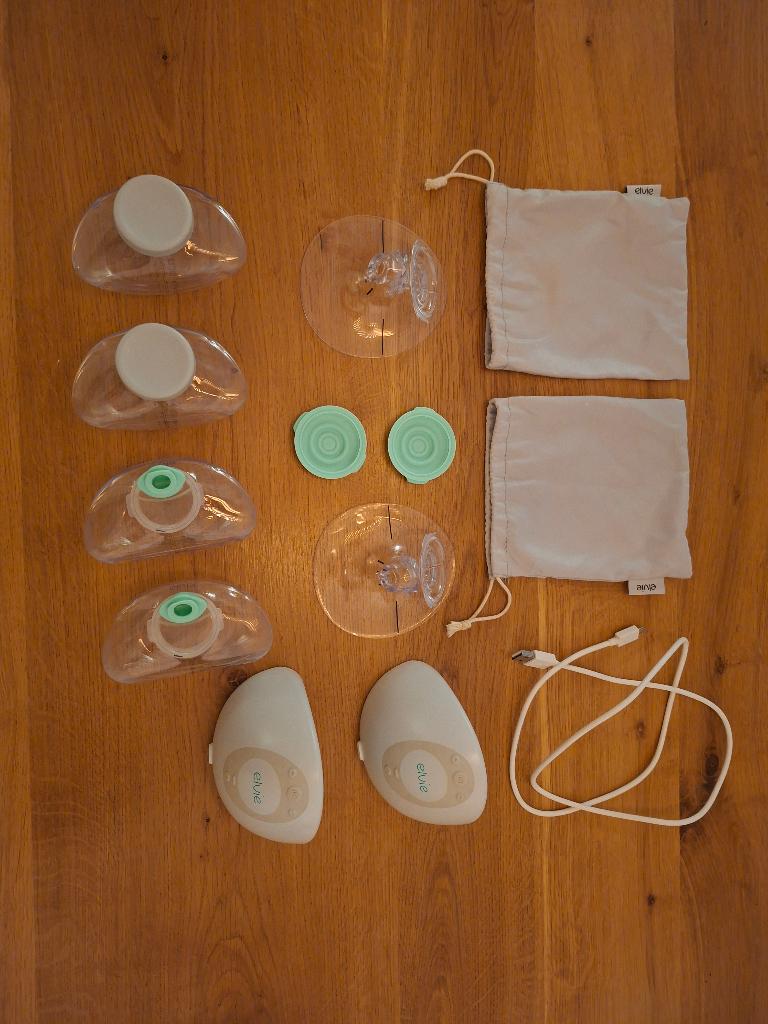 Elvie pump dubbele borstkolf (borstvoeding, kolven), Ophalen of Verzenden, Zo goed als nieuw, Borstkolf