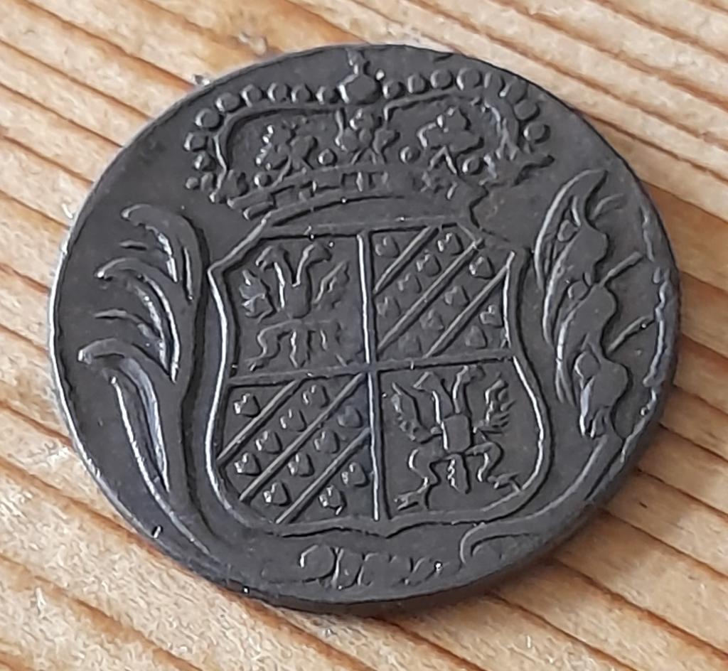 duit Groningen 1770 kleine letters Prachtige kwaliteit, Postzegels en Munten, Ophalen of Verzenden, Vóór koninkrijk, Overige waardes