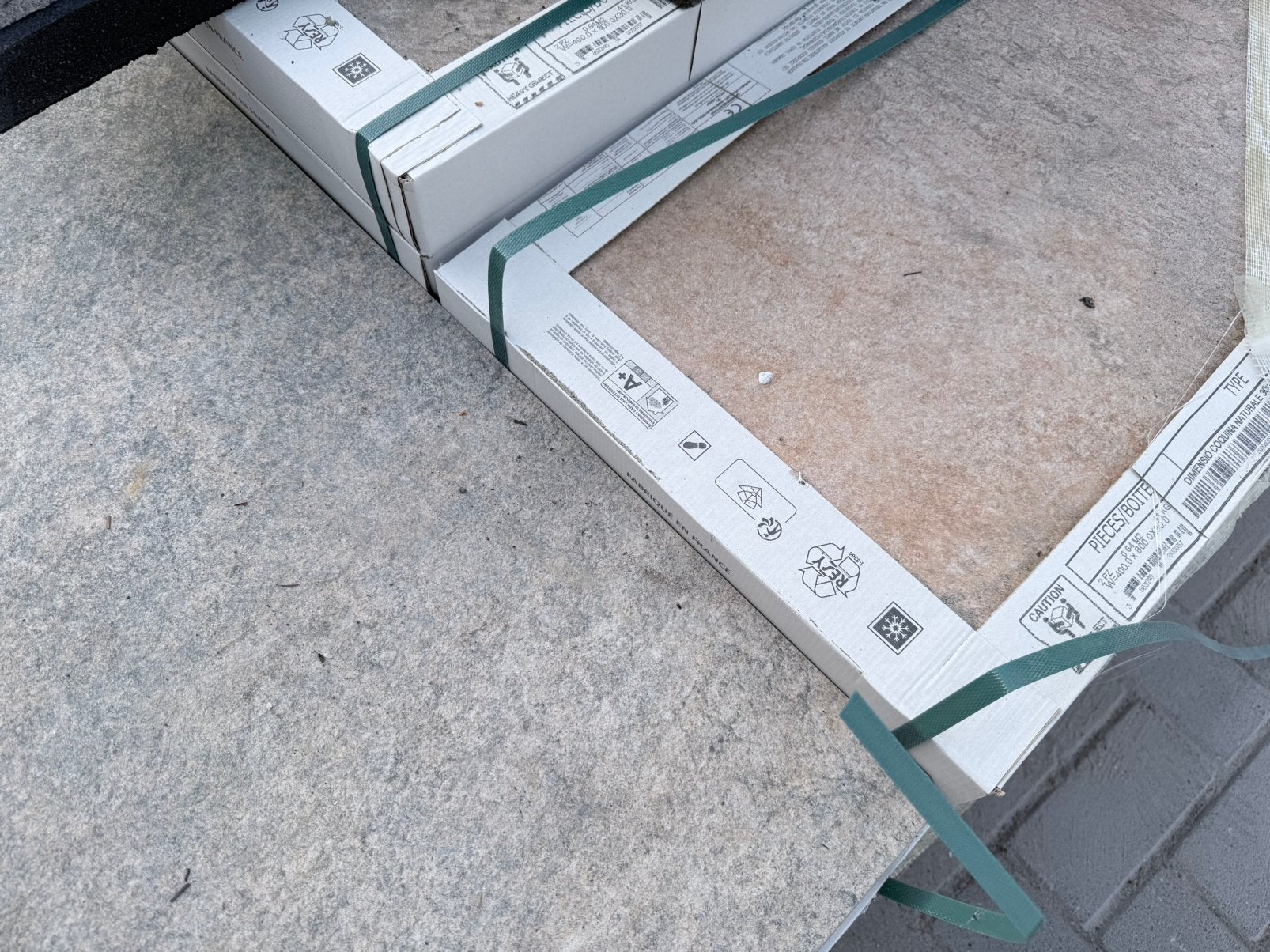 Nieuwe keramische tuintegels 80x40x3 cm + voegmortel, Ophalen, Keramiek, Nieuw, 5 tot 10 m²