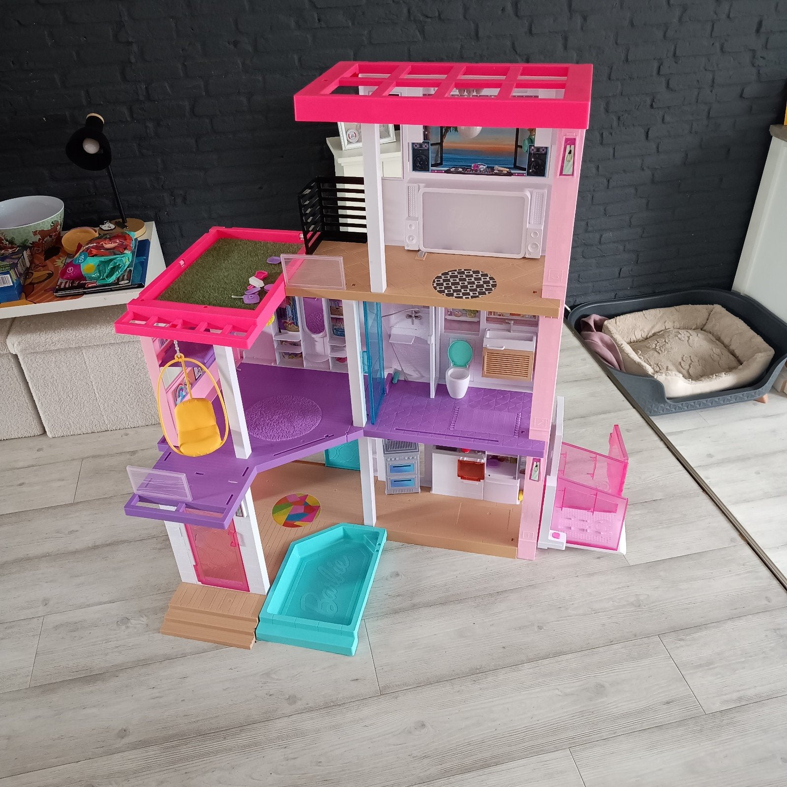 Groot Barbie Droomhuis met zwembad en accessoires, Ophalen