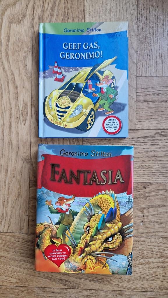 Geronimo Stilton boeken: Geef Gas! & Fantasia, Ophalen of Verzenden, Zo goed als nieuw, Fictie algemeen