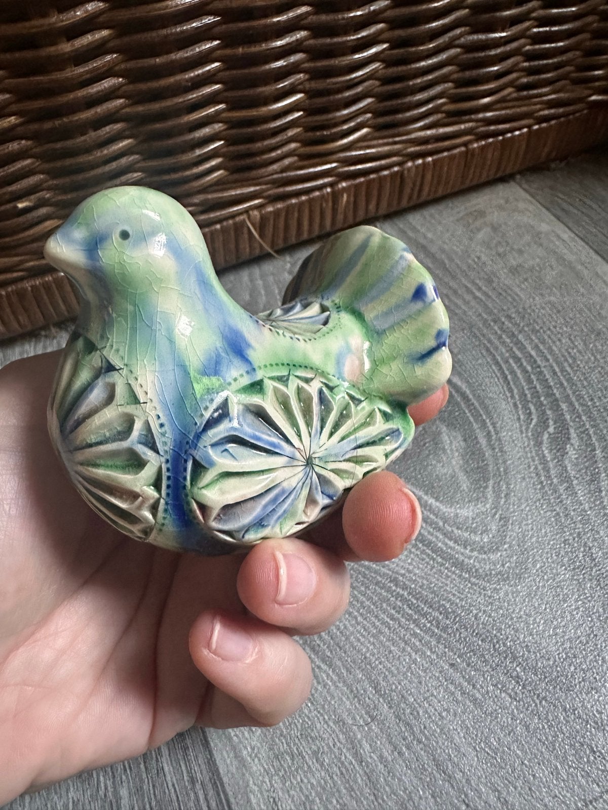 Vintage 1992 Kerfsnee Aardewerk Vogel door Frank Visser, Antiek en Kunst, Ophalen of Verzenden