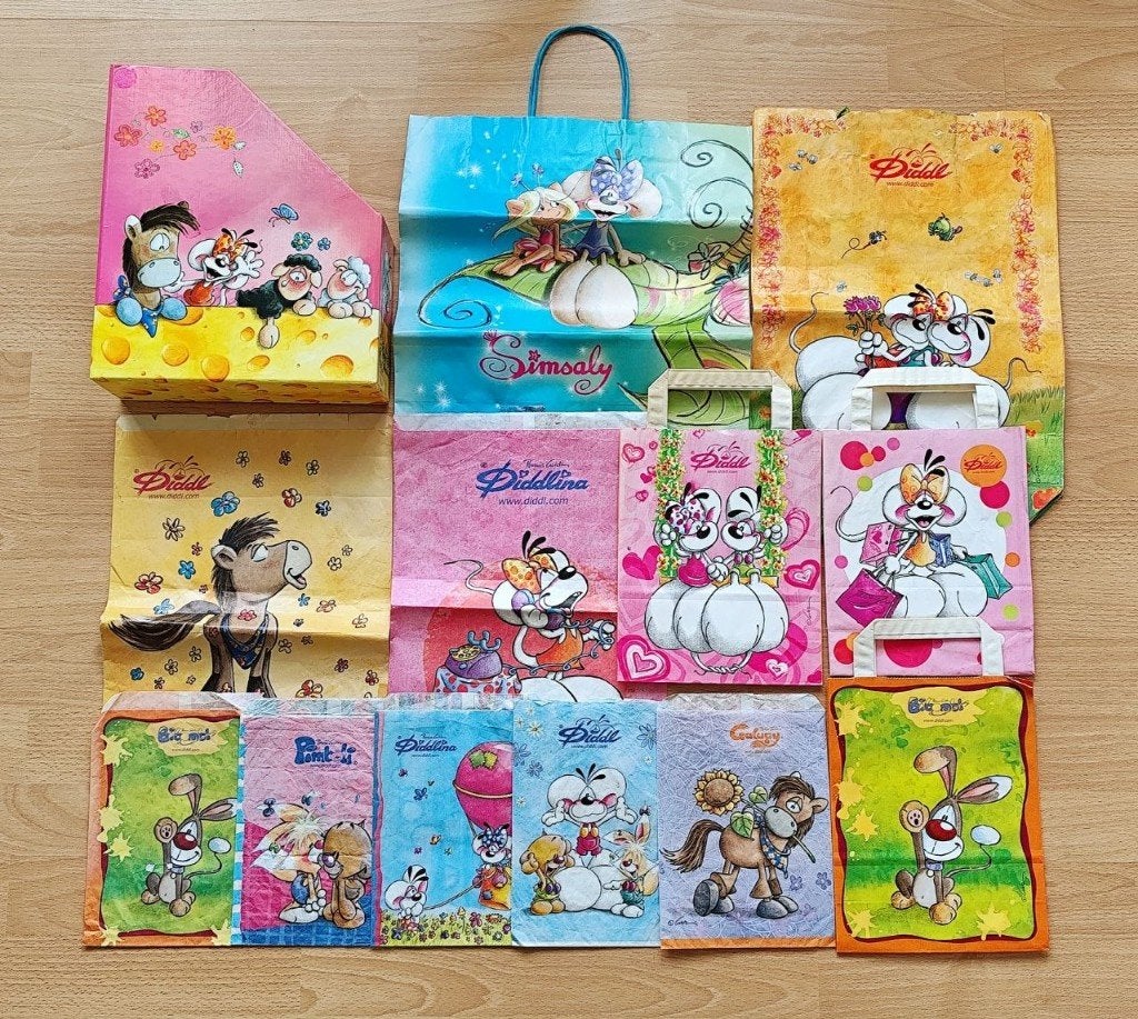 Grote Diddl Verzameling! Tasjes, zakjes, schrijfblokken etc, Ophalen, Diddl, Gebruikt, Papier, Kaart of Schrift