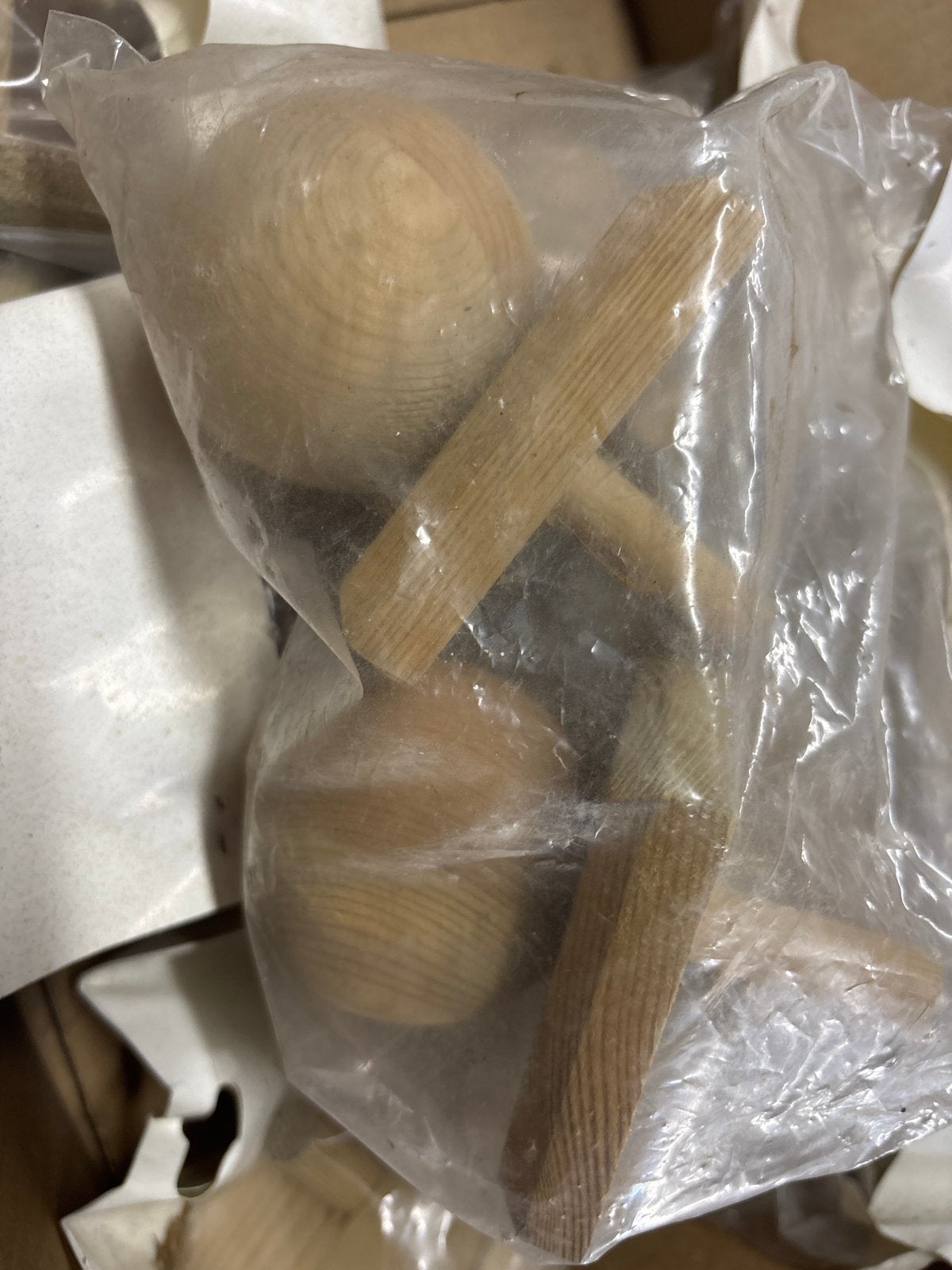 Houten ornament bollen - 18 stuks, Ophalen of Verzenden, Nieuw, Hout, Tuinhek
