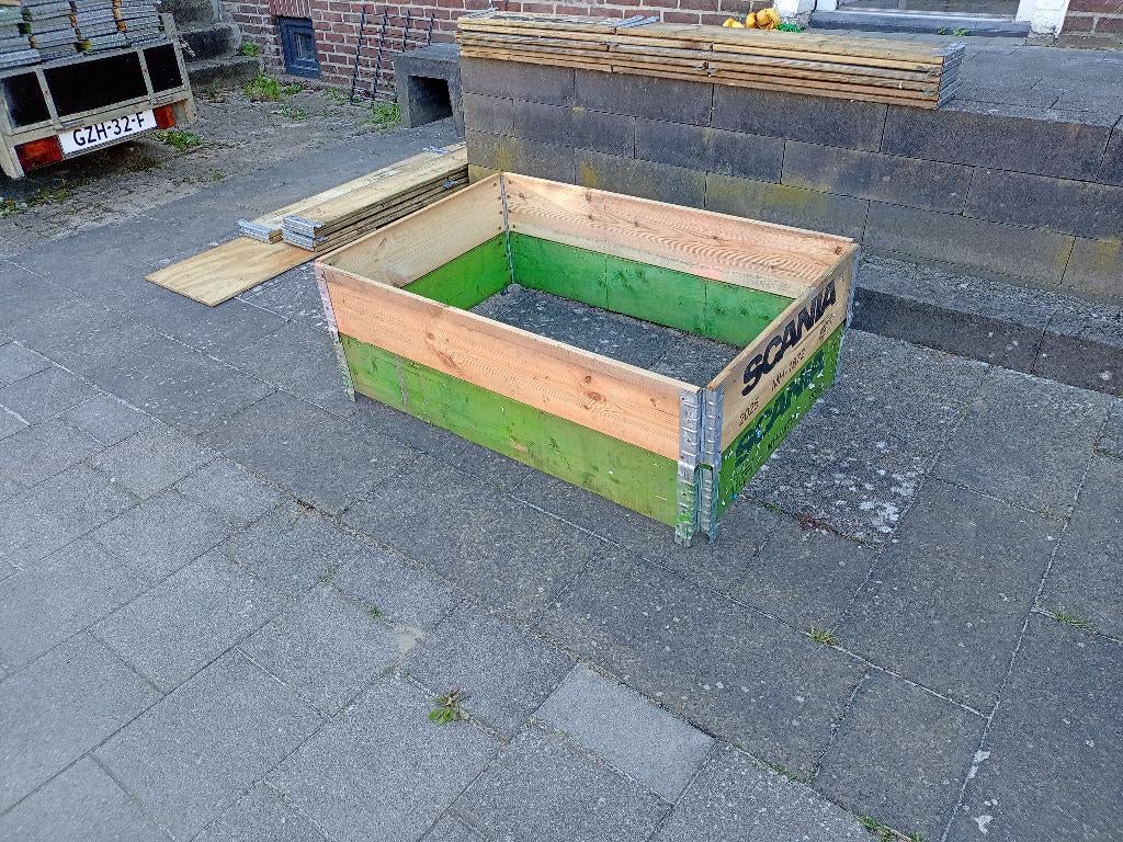 Moestuin plantenbak palletrand opzetrand pallet rand, Ophalen, Gebruikt, Minder dan 30 cm, 100 cm of meer