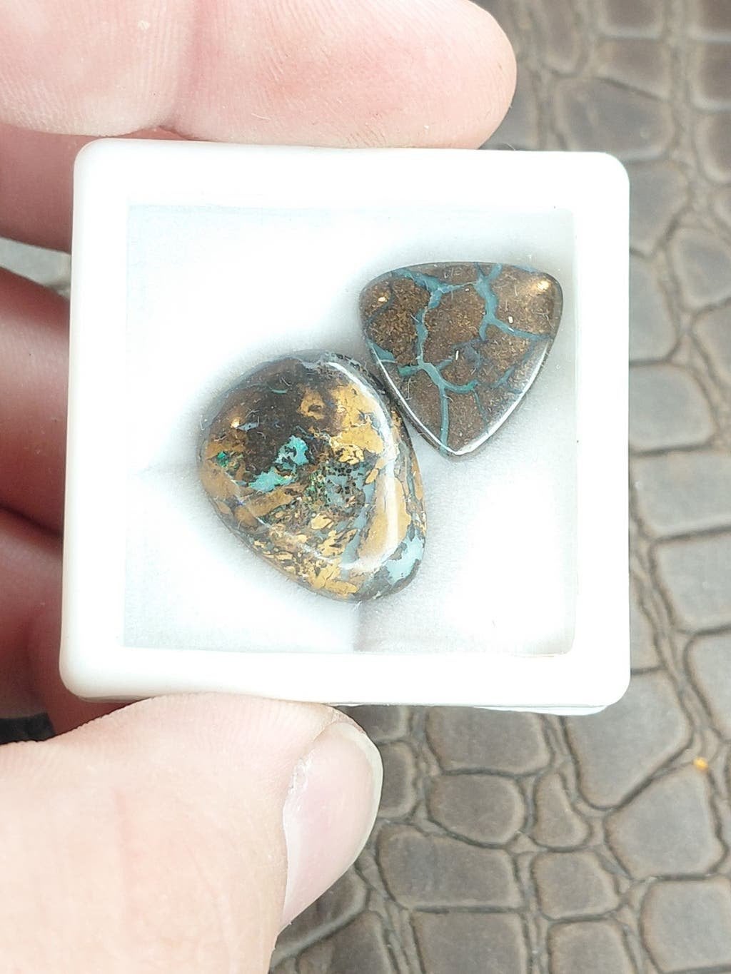 2 vrije vorm geslepen boulder opaal cabochon goudsmid, Ophalen of Verzenden, Nieuw