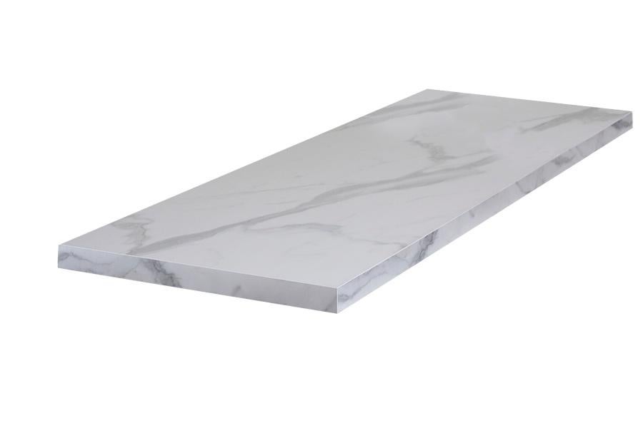 FAB werkblad / aanrechtblad wit marmer 304 x 64 x 3,8cm, Huis en Inrichting, Keuken | Keukenelementen, Ophalen, Wit, Nieuw, Minder dan 100 cm
