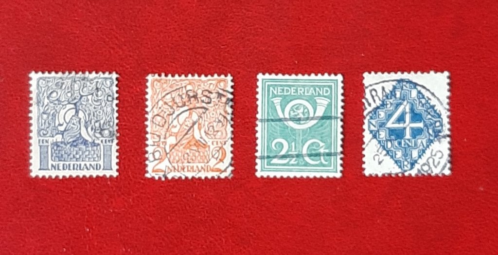 1923 Nederland Nvph 110-113 Gestempeld 4 Postzegels, Postzegels en Munten, Postzegels | Nederland, Ophalen, Gestempeld