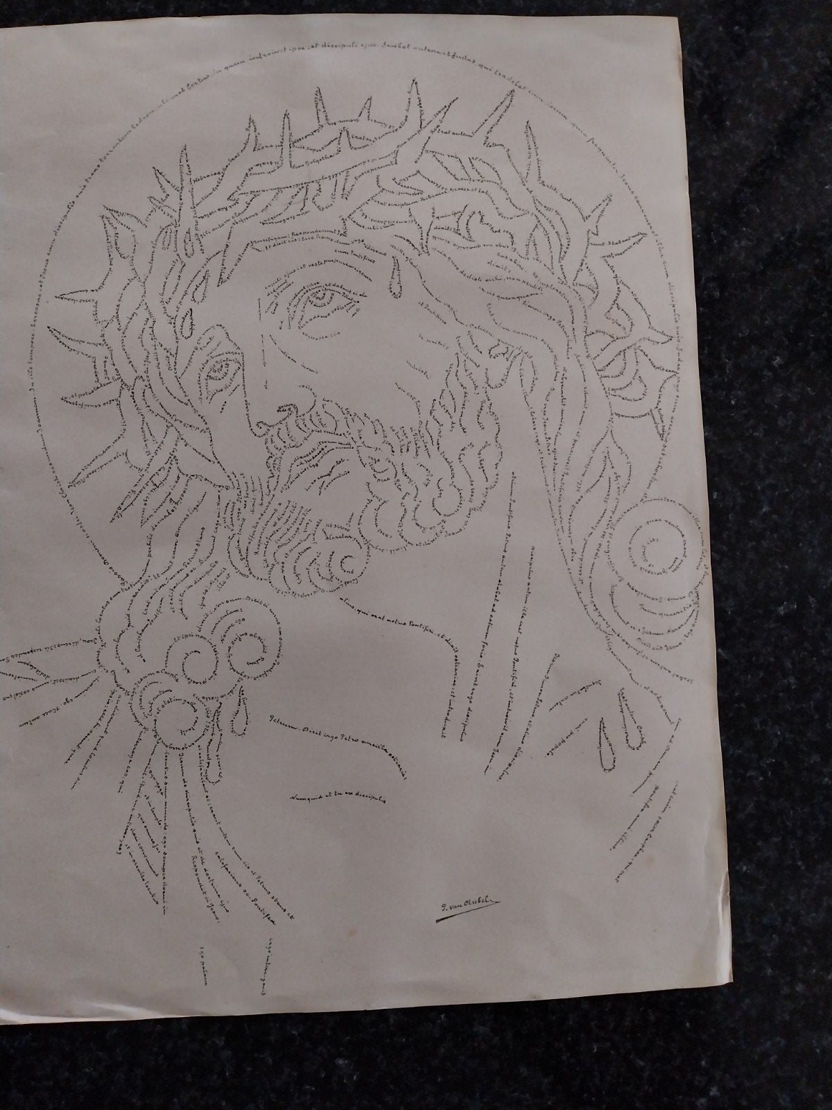 tekening van f van olubel, Ophalen