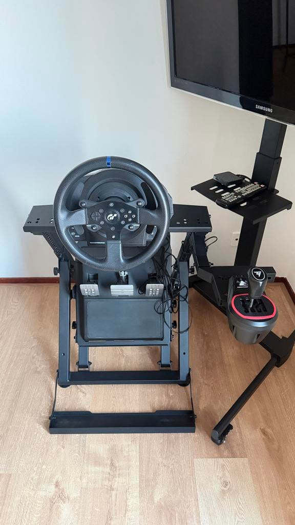 Thrustmaster T300RS GT + TH8S Shifter + Next Level Racing, Ophalen, Gebruikt, 1 speler, Racen en Vliegen