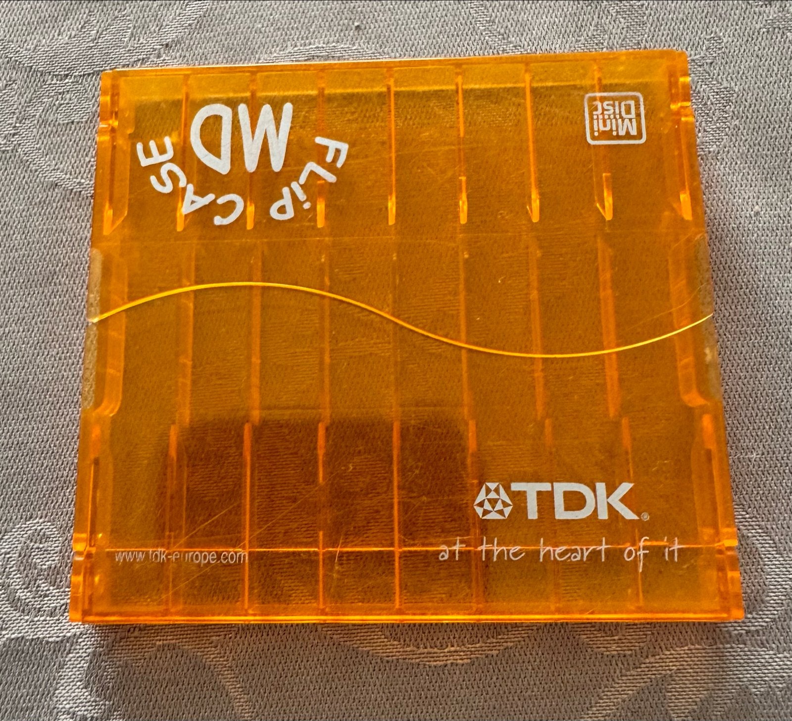 TDK MD Flip Case - Oranje Minidisc Opbergdoosje, Ophalen of Verzenden, Overige typen
