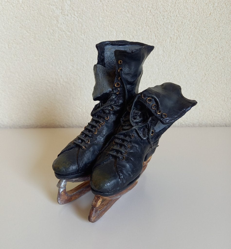 DecoratieF beeldje: kunstschaatsen, Vintage, Overige materialen, Ophalen of Verzenden, Zo goed als nieuw