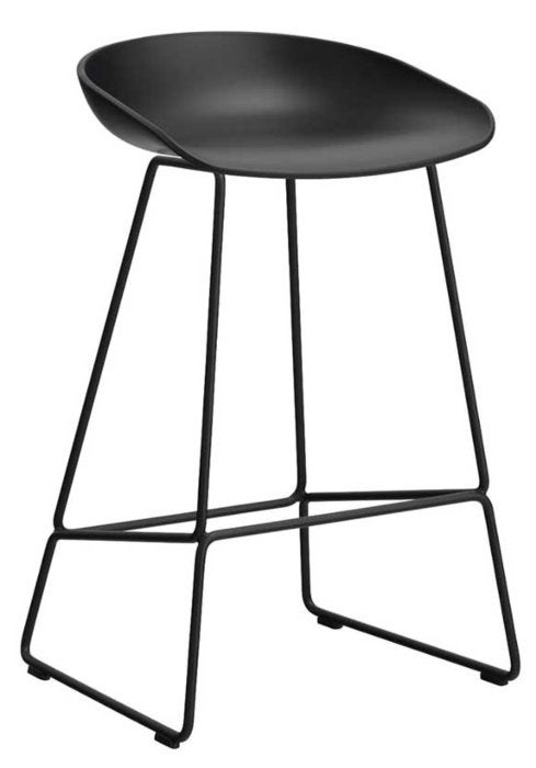 Hay about a stool AAS38 barkruk zwart, Huis en Inrichting, Ophalen, Kunststof, 60 tot 90 cm, Zo goed als nieuw