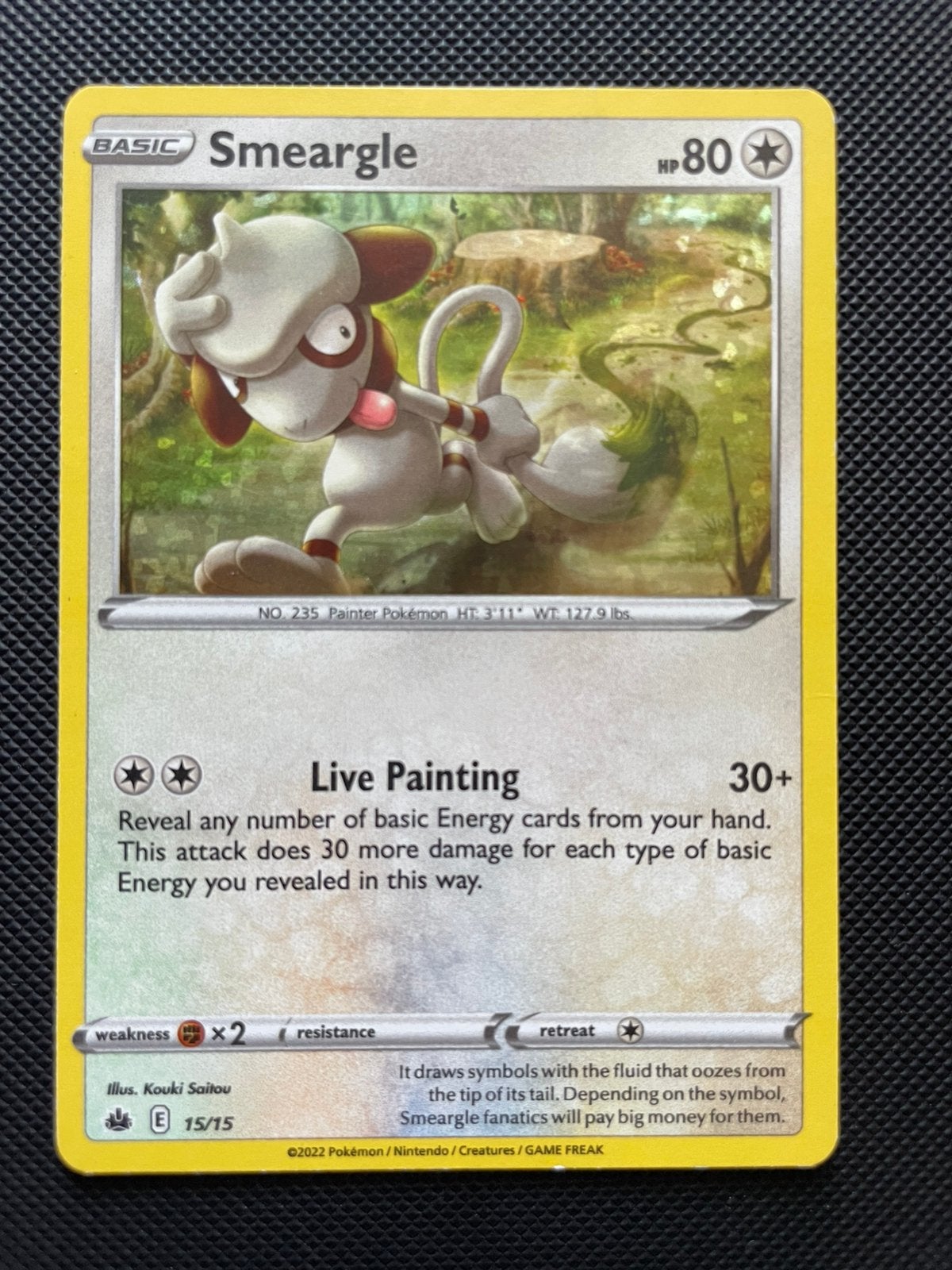 Smeargle 15/15 Holo McDonald’s Collection 2022, Ophalen of Verzenden, Zo goed als nieuw