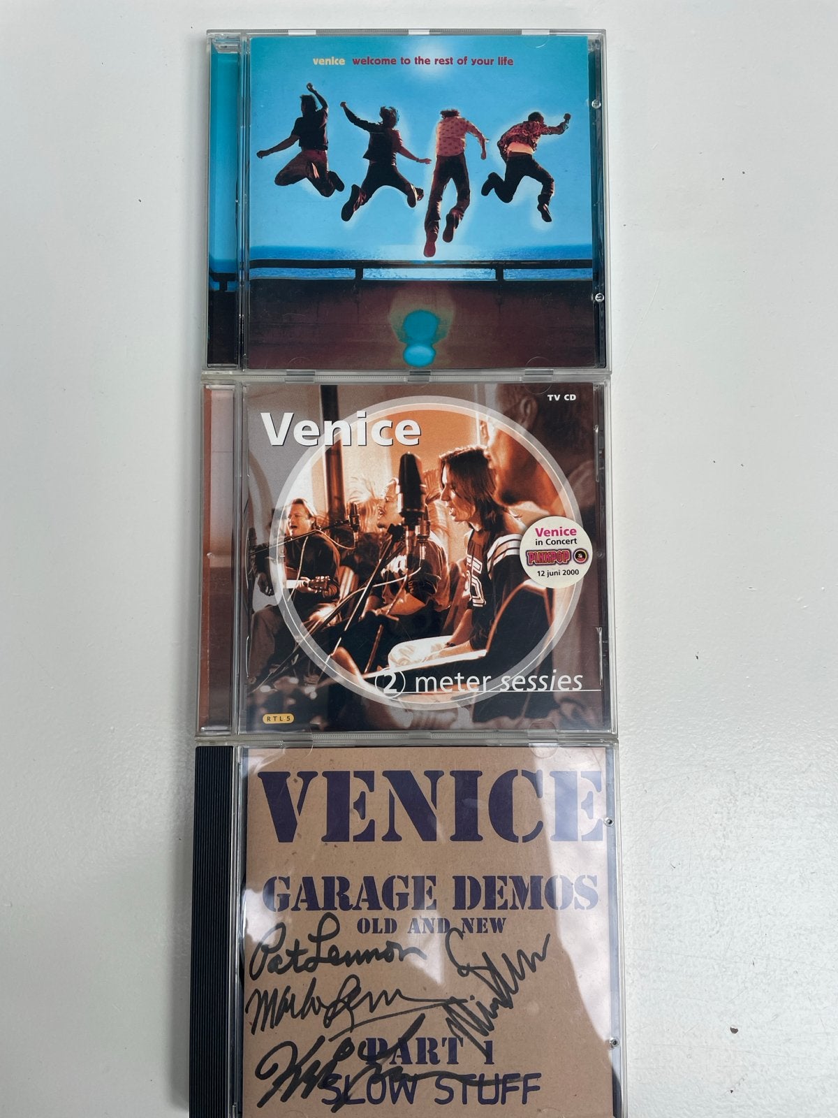 Venice CD collectie: Welcome, 2 Meter Sessies, Garage Demos, Gebruikt, Pop, Ophalen of Verzenden, Gesigneerd