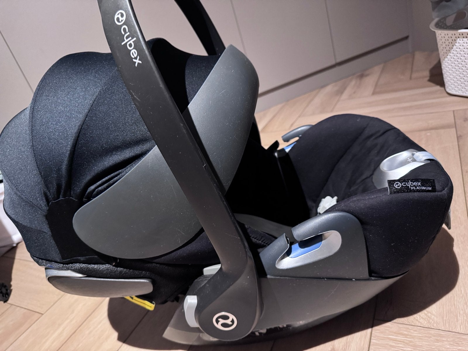Cybex Cloud Z i-Size Platinum autostoel - Zo goed als nieuw, Autogordel of Isofix, Slaapstand, Zo goed als nieuw, 0 t/m 13 kg