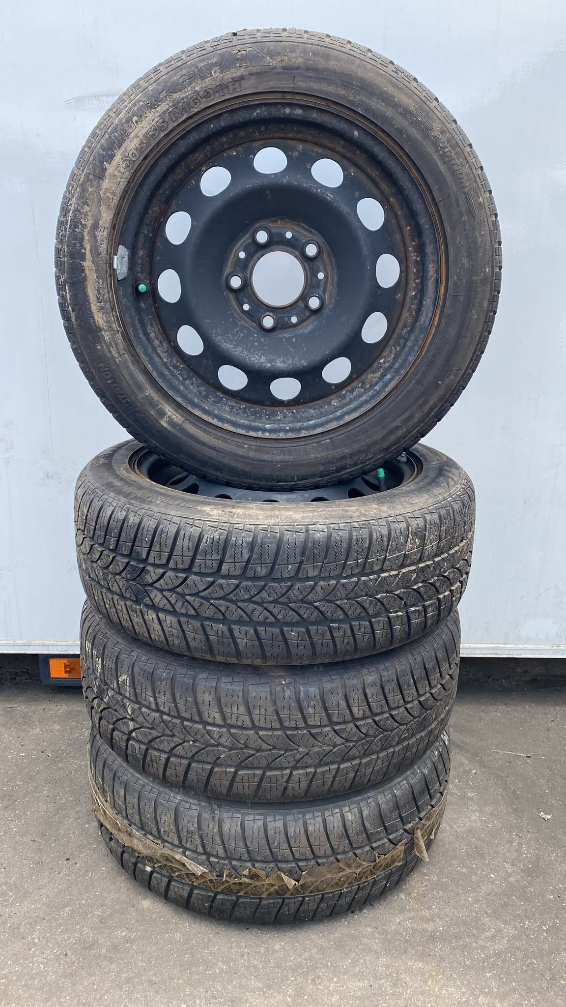 BMW 1-Serie E8X 3-Serie E46 Winter Banden Set 205-55-16 5x12, Auto-onderdelen, Banden en Velgen, Gebruikt, -, -, Banden en Velgen
