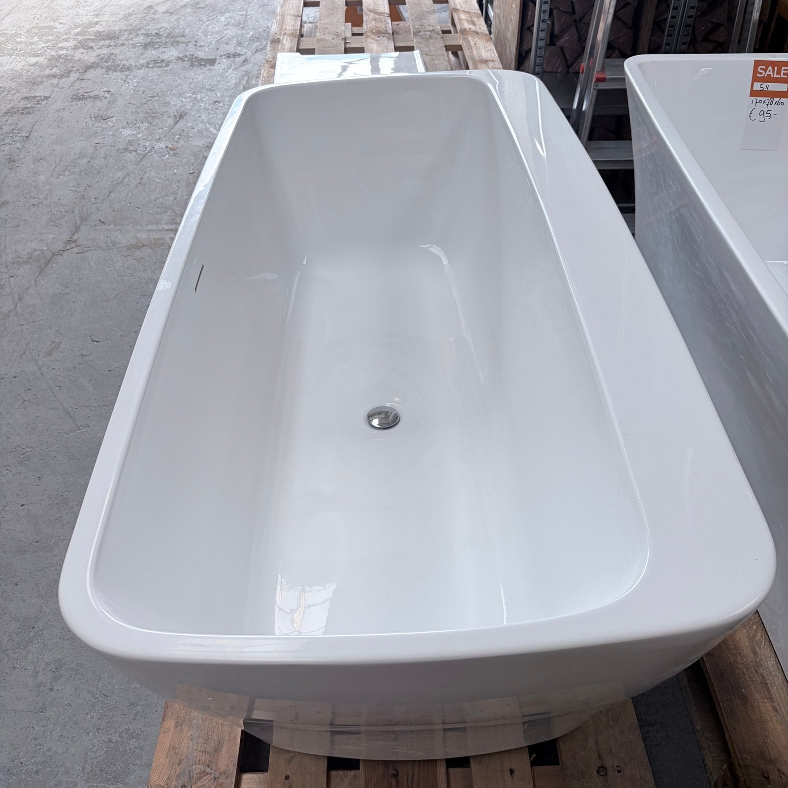 Rechthoekig ligbad van 170x80x56cm Bad nr512, Ophalen of Verzenden, Nieuw
