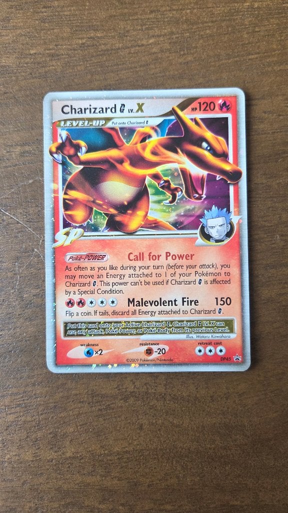 Charizard lv x, Ophalen of Verzenden, Gebruikt, Losse kaart, Foil