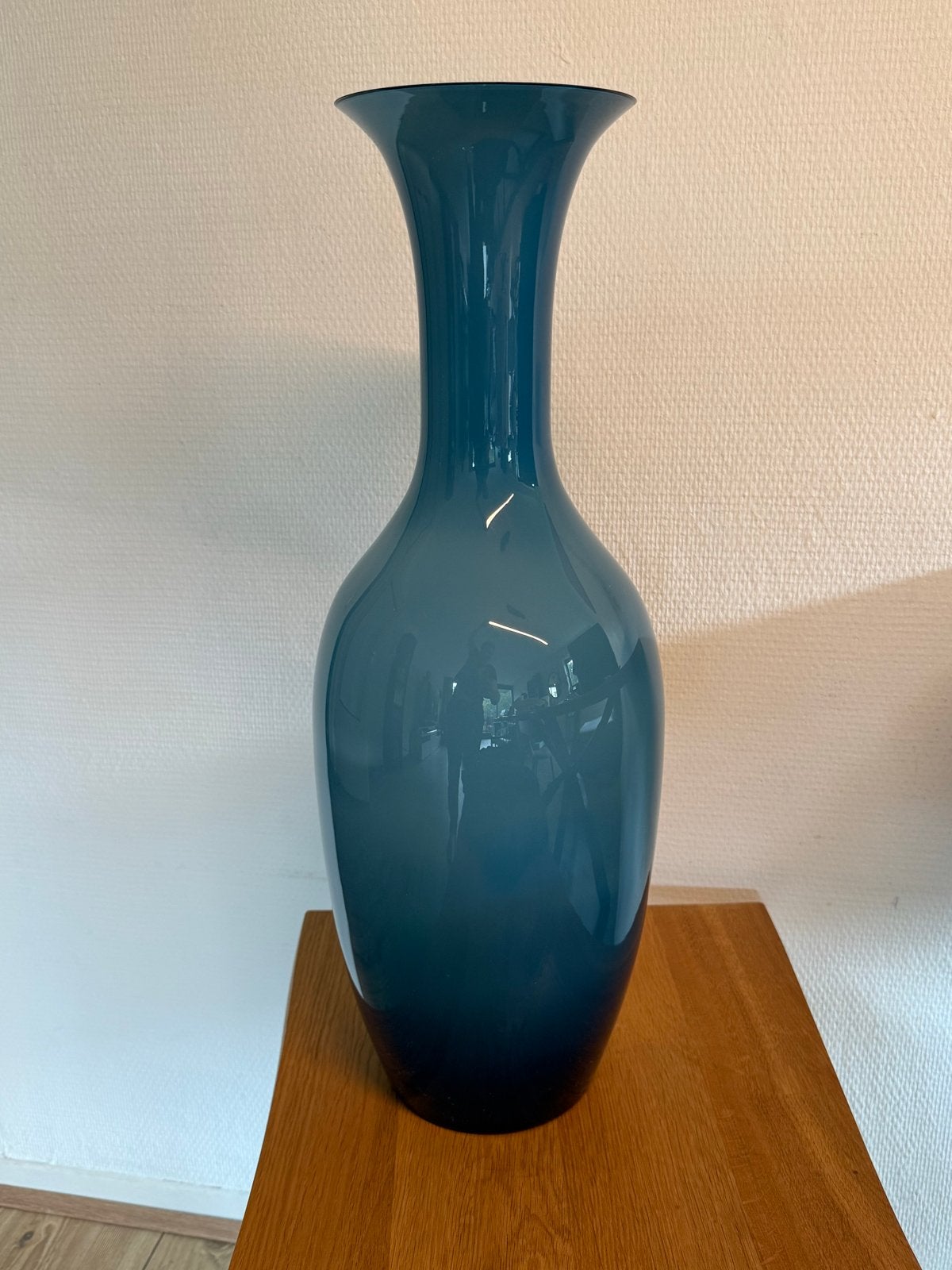 Leonardo vaas - 60cm hoog - Blauw glas, Ophalen, Gebruikt, Blauw, Glas