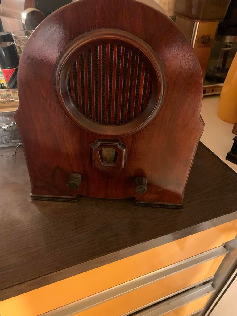 Werkende Retro Radio - Vintage Houten Model, Ophalen, Gebruikt, Radio