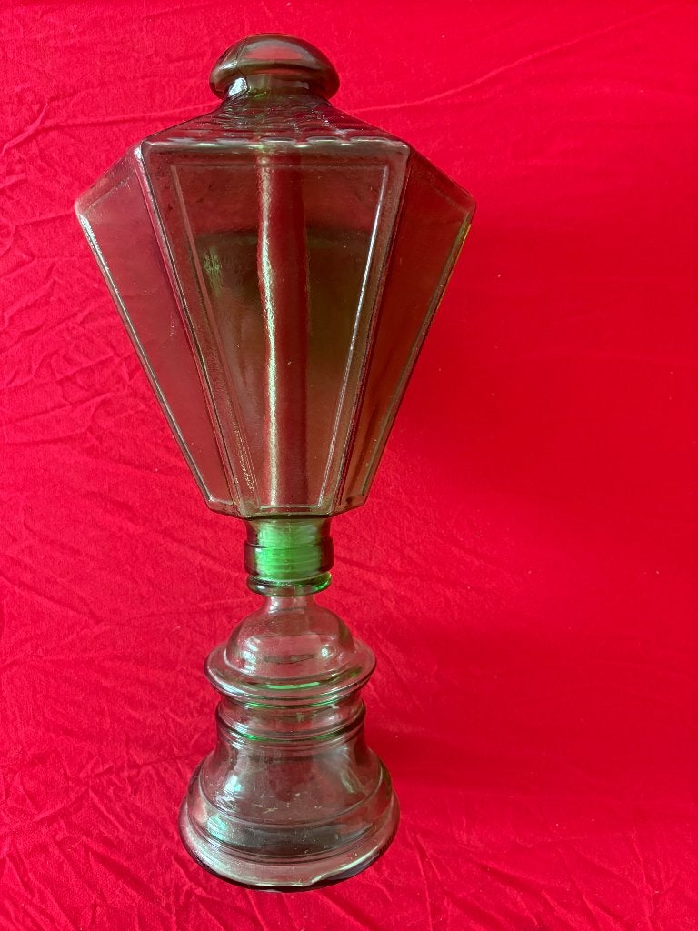 Antiek,Florentijnse glazen kandelaar isolator (1845) -41 cm, Ophalen of Verzenden